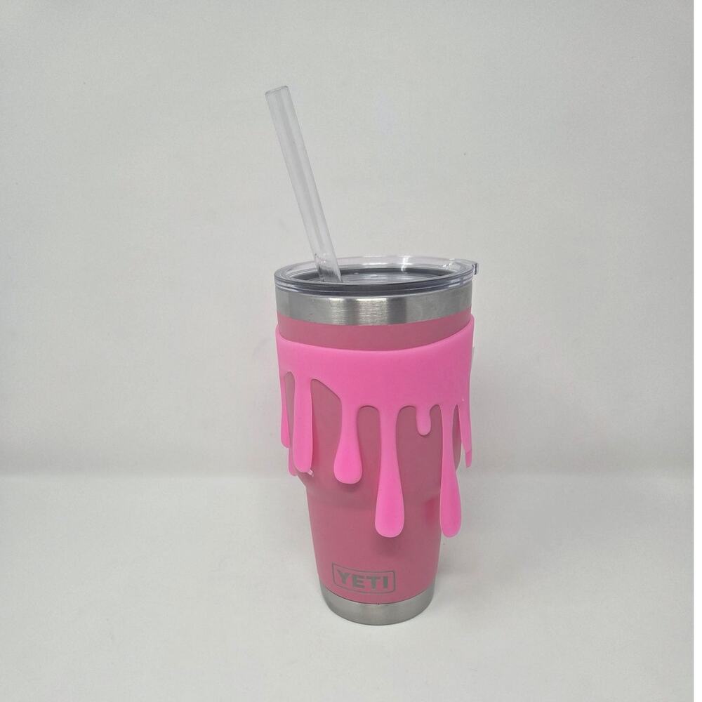 Pink Slime Glow in the Dark Halloween Drink Tumbler Sleeve